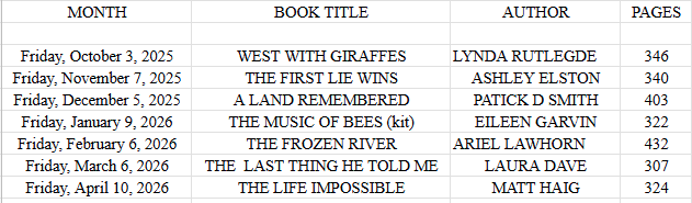 Dates for Book Club