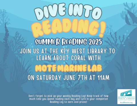 Join MOTE Marine Lab at the library on Saturday June 7th 2025 at 11am.