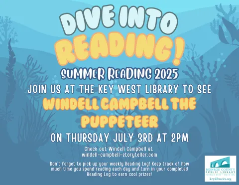 Join Windell Campbell the Puppeteer at the library on Thursday 