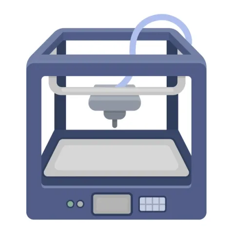 Graphic of a 3D printer