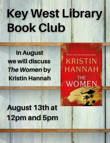 Key West Library Book Club on August 13th at 12pm and 5pm
