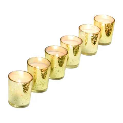 Row of votive candles