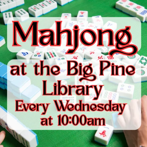 Mahjong at the Big Pine Library Logo