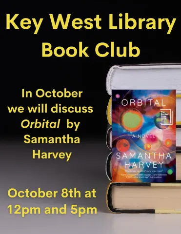 Key West Library Book Club on October 8 at 12pm and 5pm