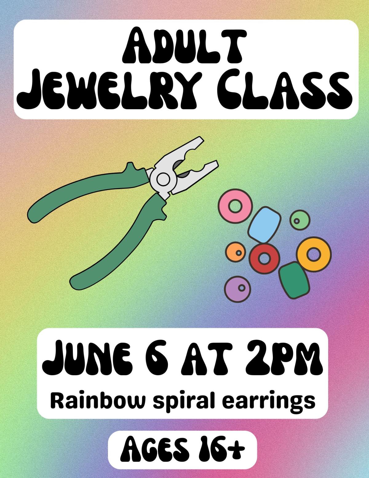 Adult Jewelry Class at the Key West Library on June 6 at 2pm