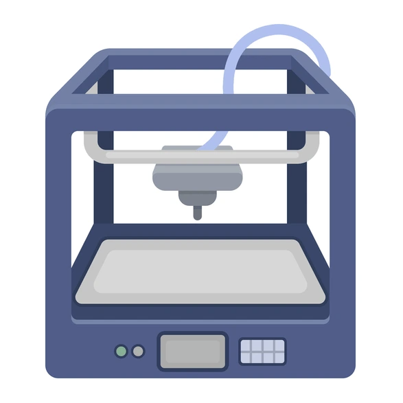 Graphic of a 3D printer