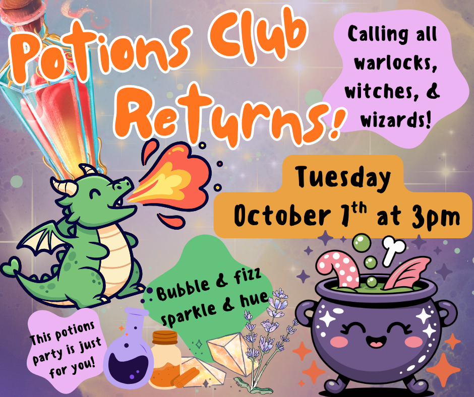 Big Pine Potions Club Logo for October 7th